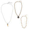 Alloy Fashion Retro Exaggerated Women's Earrings Necklace Set With Small Animal Patterns And Electroplating