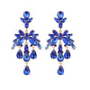 Alloy Fashion Style Diamondinlaid Dropshaped Flower Earrings For Women