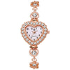 Alloy Fashionable Heart Shape Dial Bracelet Watch With Lobster Clasp