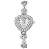 Alloy Fashionable Heart Shape Dial Bracelet Watch With Lobster Clasp