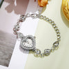 Alloy Fashionable Heart Shape Dial Bracelet Watch With Lobster Clasp