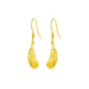 Alloy Feather Fashion Tassel Ear Hook Earrings With Electroplating For Women