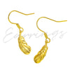 Alloy Feather Fashion Tassel Ear Hook Earrings With Electroplating For Women