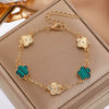 Alloy Fiveleaf Flower Electroplated Women's Bracelet