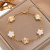 Alloy Fiveleaf Flower Electroplated Women's Bracelet