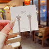 Alloy Fivepointed Star Diamond Earrings Light Luxury Highend Temperament Style For Women