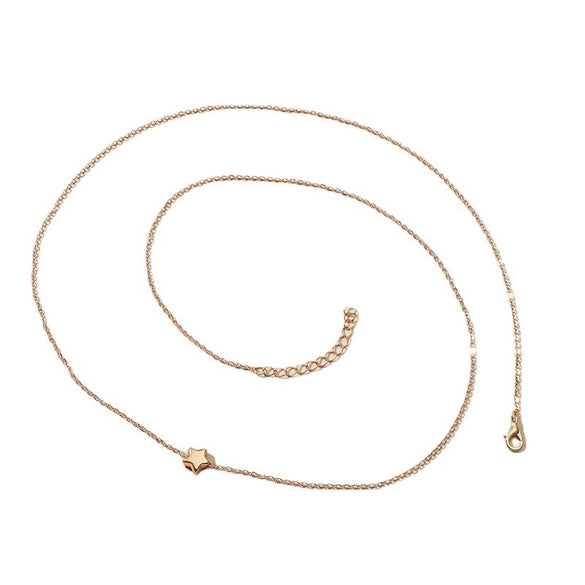 Alloy Fivepointed Star Electroplated Waist Chain Fashion Trend Cold Style Simple And Personal