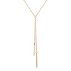 Alloy Fivepointed Star Long Pendant Multilayer Women's Fashion Necklace With Zircon And Geometric Design