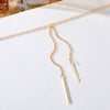 Alloy Fivepointed Star Long Pendant Multilayer Women's Fashion Necklace With Zircon And Geometric Design