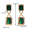 Alloy Flamingo Diamondencrusted Earrings With S925 Silver Needle Square Multilayer Design For Women
