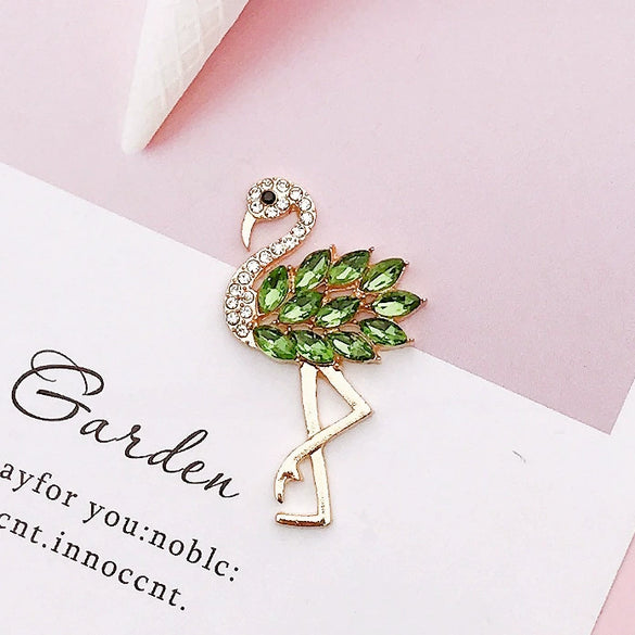 Alloy Flamingo Mobile Phone Shell And Clothing Accessories Electroplating For Women