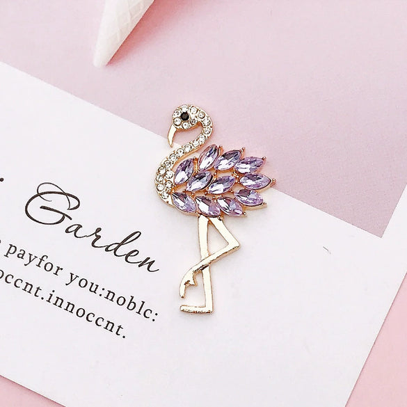 Alloy Flamingo Mobile Phone Shell And Clothing Accessories Electroplating For Women