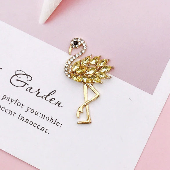 Alloy Flamingo Mobile Phone Shell And Clothing Accessories Electroplating For Women