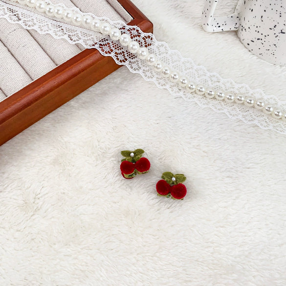 Alloy Flocking Tulip Heart Hairpin Handmade Women's Small Fresh Hair Accessories