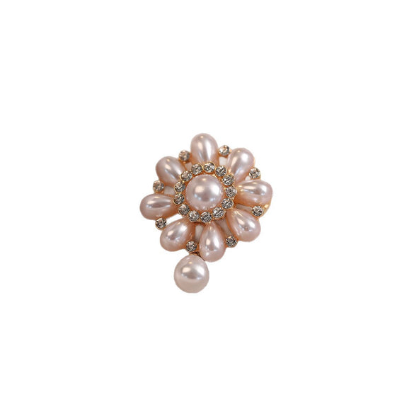 Alloy Flower Antiexposure Brooch Electroplating Minimalist Women's Accessory