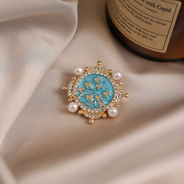 Alloy Flower Antirunning Brooch Electroplating Minimalist Women's Accessories