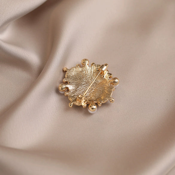 Alloy Flower Antirunning Brooch Electroplating Minimalist Women's Accessories