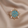 Alloy Flower Antirunning Brooch Electroplating Minimalist Women's Accessories