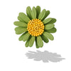 Alloy Flower Brooch And Pin Accessories With Electroplating For Women