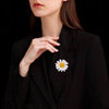 Alloy Flower Brooch And Pin Accessories With Electroplating For Women