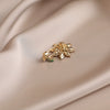 Alloy Flower Brooch Electroplated Minimalist Design