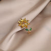 Alloy Flower Brooch Electroplated Minimalist Design