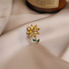 Alloy Flower Brooch Electroplated Minimalist Design