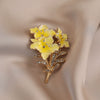 Alloy Flower Brooch Electroplated Minimalist Style Women's Highend Clothing Pin