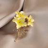 Alloy Flower Brooch Electroplated Minimalist Style Women's Highend Clothing Pin