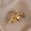 Alloy Flower Brooch Electroplated Minimalist Style Women's Highend Clothing Pin