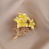 Alloy Flower Brooch Electroplated Minimalist Style Women's Highend Clothing Pin