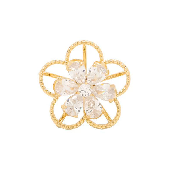 Alloy Flower Brooch Electroplated Women's Summer Antiexposure Cardigan Accessory