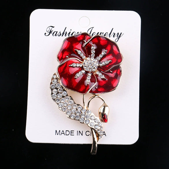 Alloy Flower Brooch Highend Electroplated Clothes Accessories