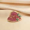 Alloy Flower Design Electroplated Women's Antiexposure Hat Brooch For Suit Decoration