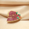 Alloy Flower Design Electroplated Women's Antiexposure Hat Brooch For Suit Decoration