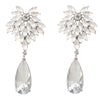 Alloy Flower Diamond Dropshaped Earrings For Women