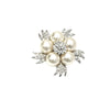 Alloy Flower Diamondencrusted Ring Exaggerated Elegant Retro Style Unisex