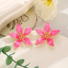 Alloy Flower Dripping Oil Earrings For Women Retro Elegant Fashion Little Fresh Style