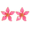 Alloy Flower Dripping Oil Earrings For Women Retro Elegant Fashion Little Fresh Style