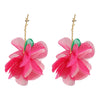 Alloy Flower Earrings For Women Electroplated Bohemian Style