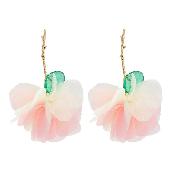 Alloy Flower Earrings For Women Electroplated Bohemian Style