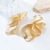 Alloy Flower Earrings For Women Electroplated Trendy Style