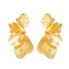 Alloy Flower Earrings For Women Electroplated Trendy Style