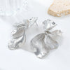 Alloy Flower Earrings For Women Electroplated Trendy Style