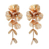 Alloy Flower Earrings For Women Styling With Diamond Design