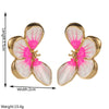 Alloy Flower Earrings Retro Baroque Style Electroplated For Women