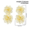 Alloy Flower Earrings With Electroplating Treatment For Women
