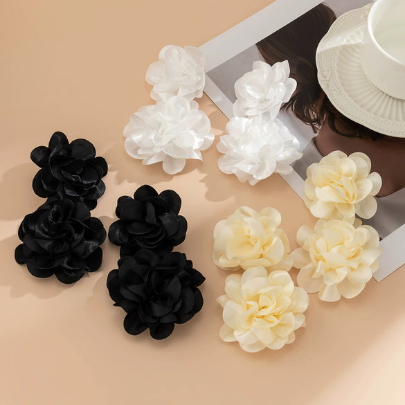 Alloy Flower Earrings With Electroplating Treatment For Women