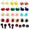 Alloy Flower Earrings With Electroplating Treatment