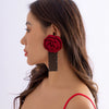 Alloy Flower Earrings With Electroplating Treatment